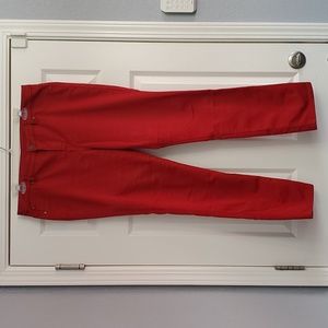 Red stretch jeans